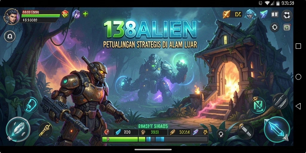 Tangkapan layar gameplay 138ALIEN menunjukkan pertempuran strategis dan pembangunan koloni.