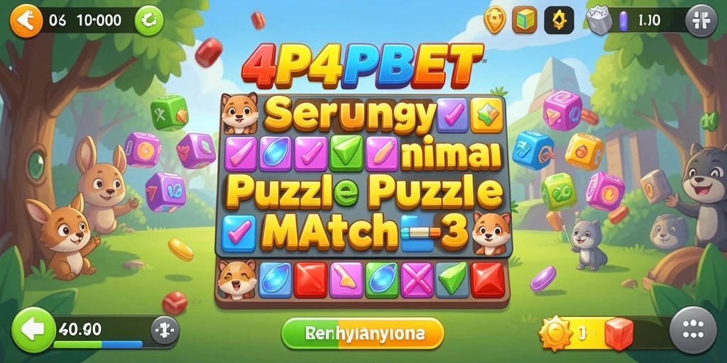 Screenshot gameplay 4P4PBET menampilkan aksi mencocokkan item yang seru.