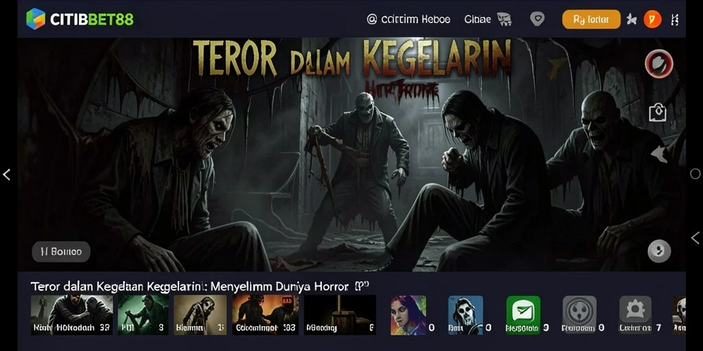 Tampilan gameplay CITIBET88 menunjukkan ketegangan dan kegelapan yang mendalam.