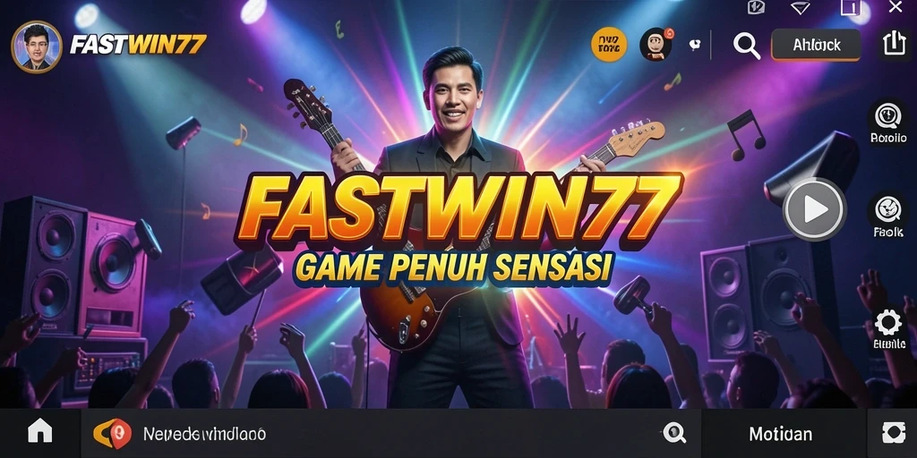 Tampilan menarik dari gameplay musik di FASTWIN77.