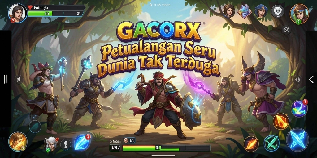 Tangkapan layar gameplay GACORX yang menggambarkan aksi petualangan memikat.