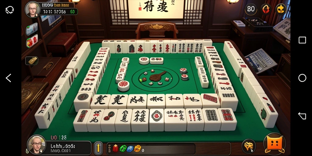 Screenshot dari permainan Mahjong yang mendebarkan dan penuh warna.