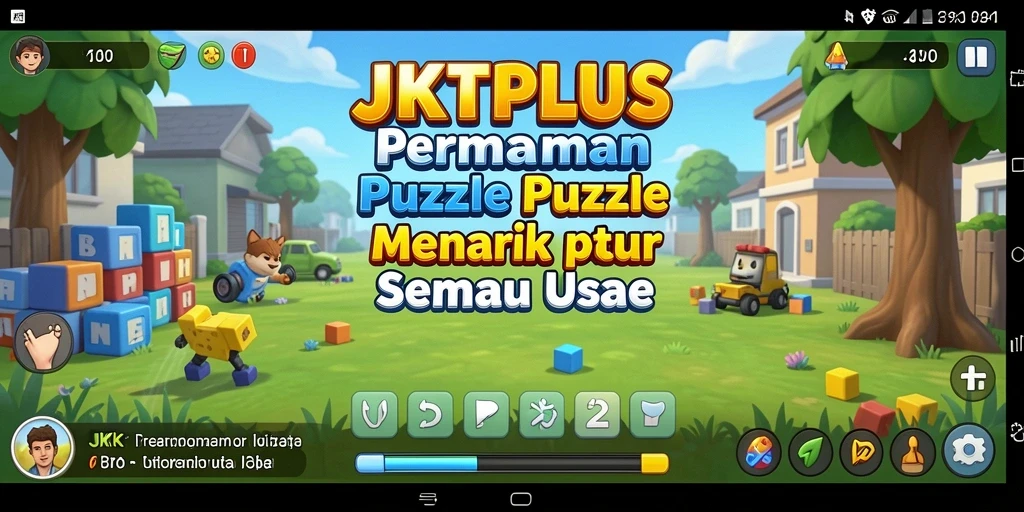 Tampilan gameplay JKTPLUS dengan teka-teki warna-warni yang menantang.