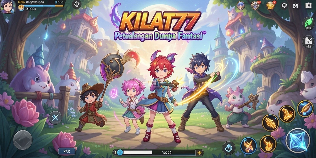 Screenshot KILAT77 menampilkan aksi seru dengan karakter Anime.