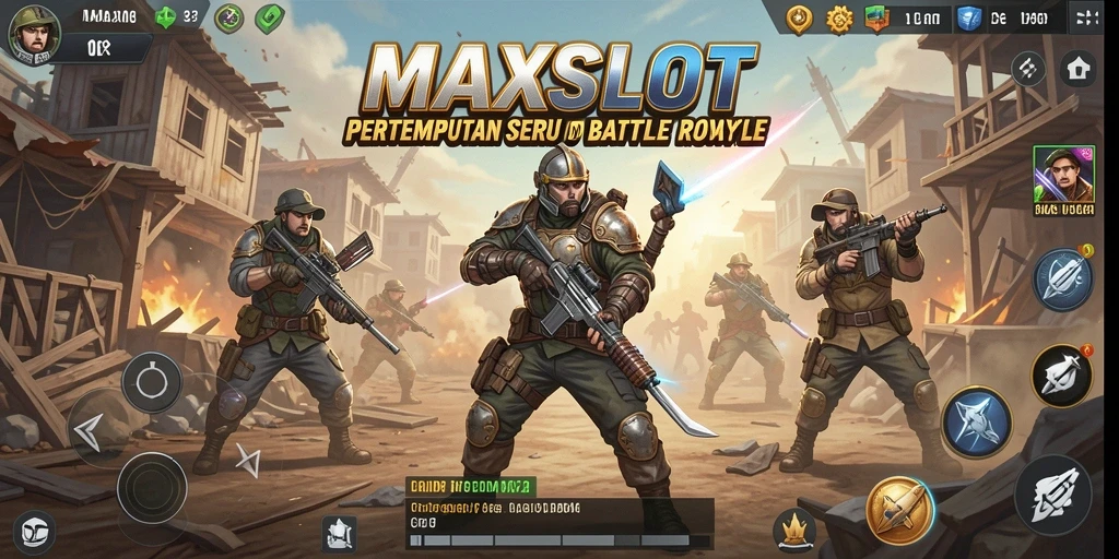 Gameplay intens di MAXSLOT dalam pertempuran Battle Royale.