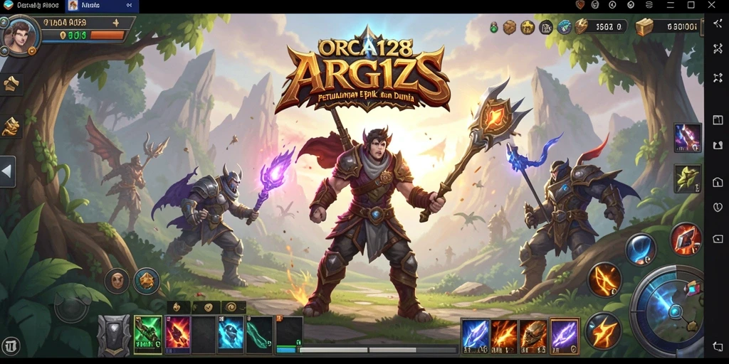 Tampilan gameplay ORCA128 yang penuh aksi dalam dunia ARPG.