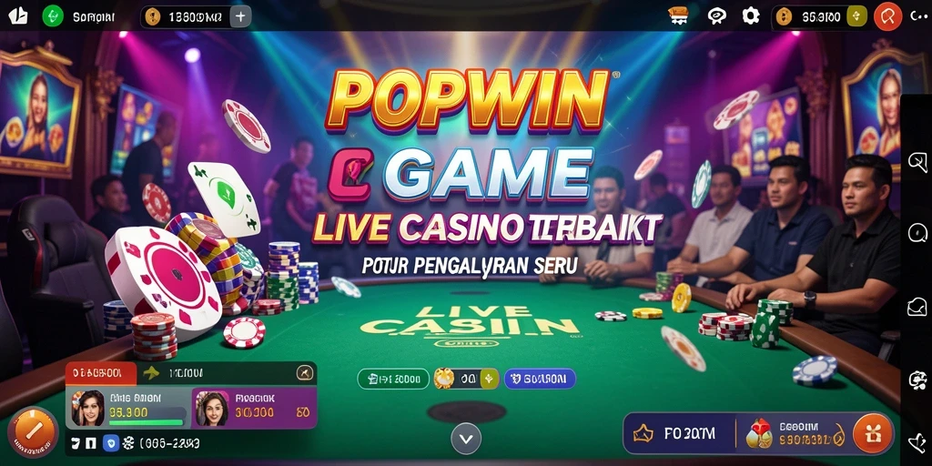 Tampilan gameplay Live Casino yang mendebarkan di POPWIN.