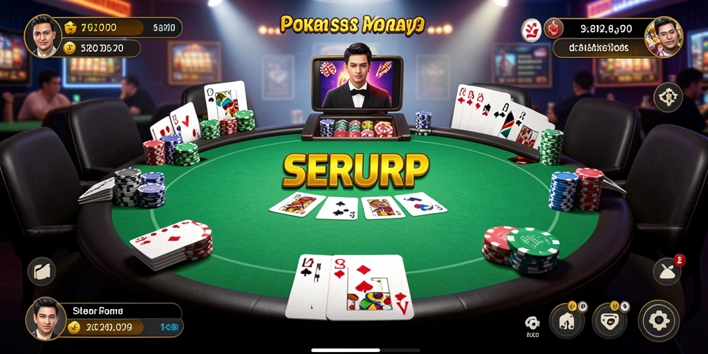 Tampilan permainan Poker yang menarik di SERURP.