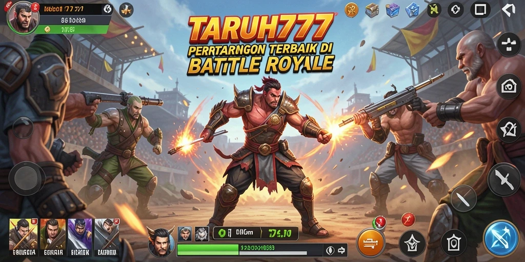 Tampilan aksi seru dalam game Battle Royale TARUH777.