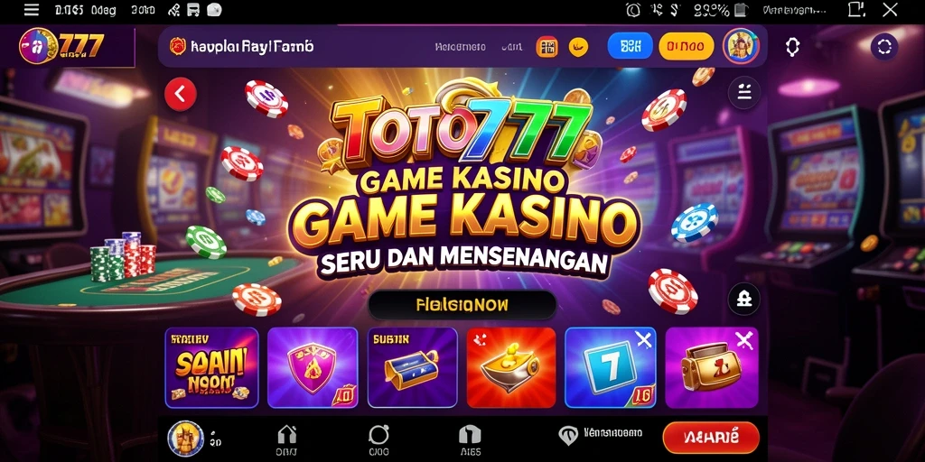 Screenshot permainan Kasino TOTO777 menampilkan pengalaman bermain yang seru.